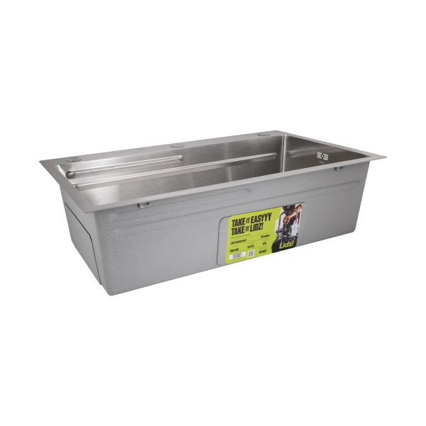 Мийка для кухні інтегрована Lidz Handmade H7545 Brushed Steel 3,0/1,0 мм LDH7545BRU49457 - 4 фото
