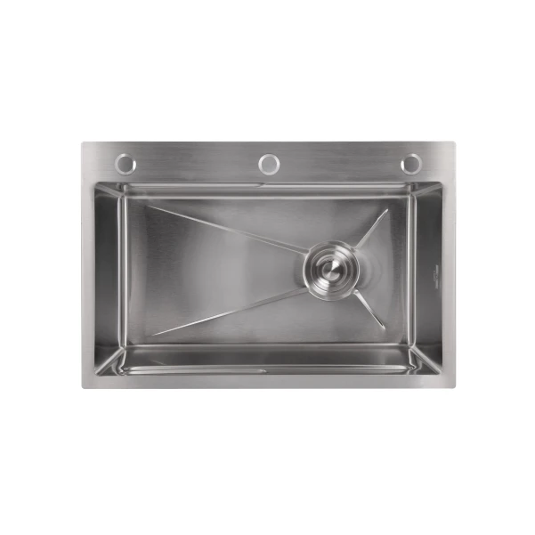 Мойка для кухни интегрированная Lidz Handmade H6845 Brushed Steel 3,0/1,0 мм LDH6845BRU49455 - 2 фото