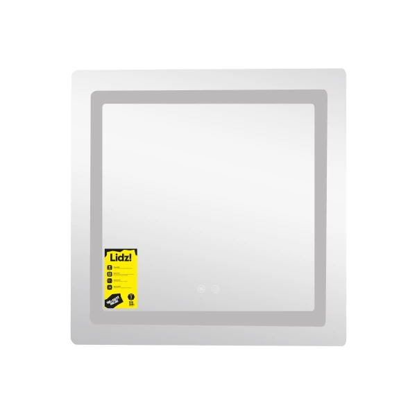 Дзеркало Lidz Kubis (KU2) 700х700 з LED-підсвічуванням Touch, з антизапотіванням, з димером, рег. яскравості LDKU70070049288 - 2 фото