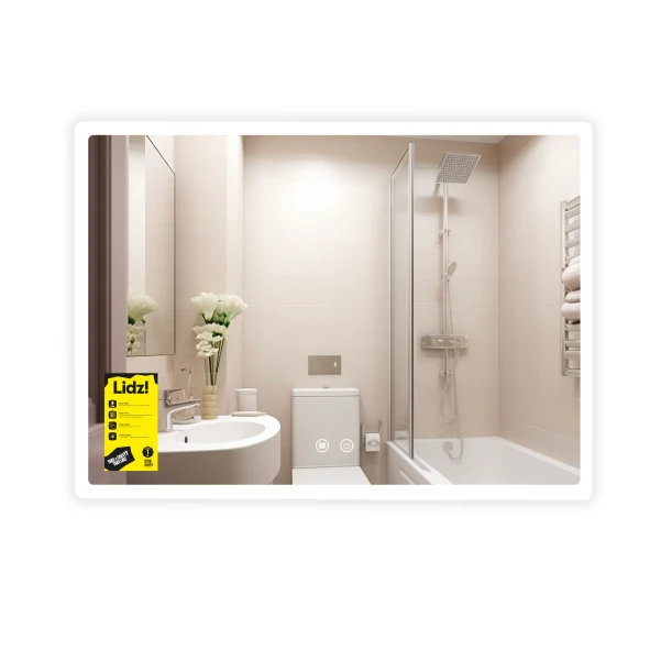 Зеркало Lidz Orion (OR2) 800х600 с LED-подсветкой Touch, с антизапотеванием, с диммером, рег. яркости LDOR80060049294