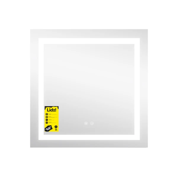Дзеркало Lidz Kubis (KU1) 700х700 з LED-підсвічуванням Touch, з антизапотіванням, з димером, рег. яскравості LDKU70070049287 - 3 фото