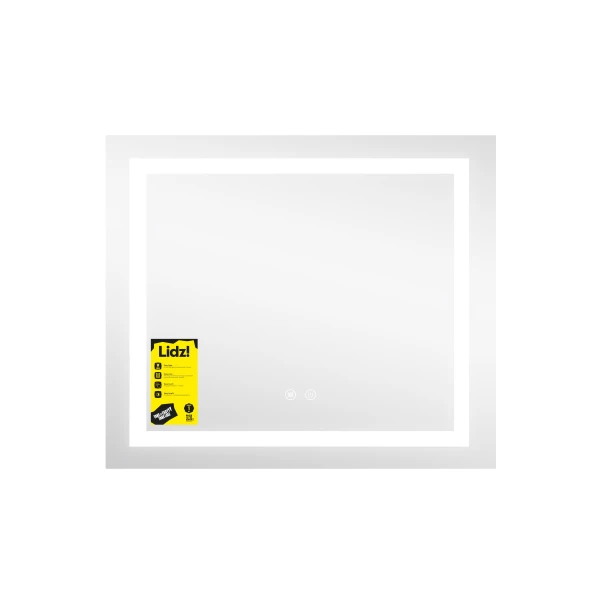 Дзеркало Lidz Kubis (KU1) 600х700 з LED-підсвічуванням Touch, з антизапотіванням, з димером, рег. яскравості LDKU60070049285 - 3 фото