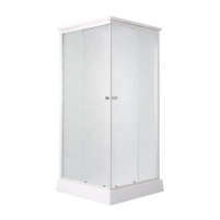 Душовий бокс Lidz Kubis SB90x90.SAT.LOW.FR, скло Frost 4 мм
