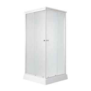 Душовий бокс Lidz Kubis SB90x90.SAT.LOW.FR, скло Frost 4 мм