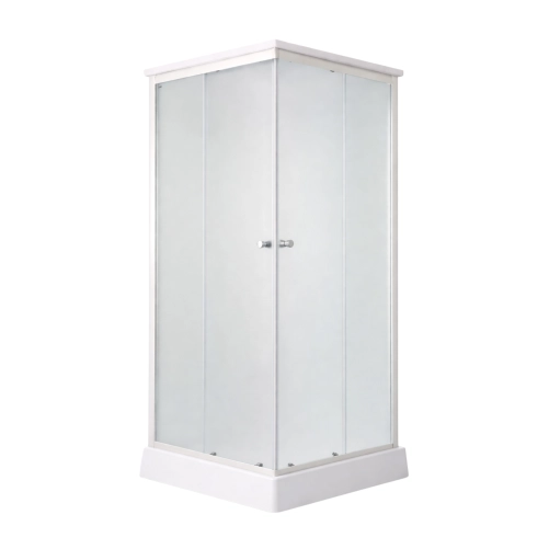 Душовий бокс Lidz Kubis SB90x90.SAT.LOW.FR, скло Frost 4 мм