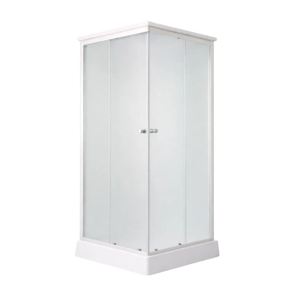 Душовий бокс Lidz Kubis SB90x90.SAT.LOW.FR, скло Frost 4 мм