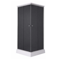 Душовий бокс Lidz Kubis SB90x90.SAT.LOW.GR, скло тоноване 4 мм