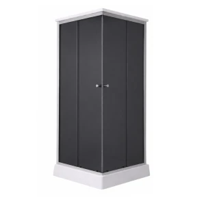 Душовий бокс Lidz Kubis SB90x90.SAT.LOW.GR, скло тоноване 4 мм