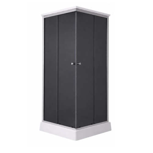 Душовий бокс Lidz Kubis SB90x90.SAT.LOW.GR, скло тоноване 4 мм
