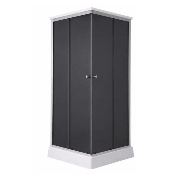 Душовий бокс Lidz Kubis SB90x90.SAT.LOW.GR, скло тоноване 4 мм