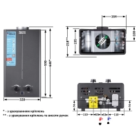 Колонка газовая дымоходная Thermo Alliance JSD20-10CR BLACK 10 л - 1 фото