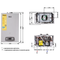 Колонка газовая дымоходная Thermo Alliance JSD20-10NQB SILVER 10 л EURO+ - 1 фото