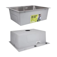Акційний набір Lidz: мийка H6050H інтегрована Decor Honeycomb 2,5/0,5 мм LDH6050DEC48370 + Змішувач Aria для кухні з гнучким виливом (k35) Grey - 3 фото