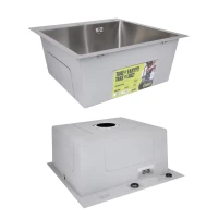 Акційний набір Lidz: мийка H5050H інтегрована Decor Honeycomb 2,5/0,5 мм LDH5050DEC48365 + Змішувач Aria для кухні з гнучким виливом (k35) Grey - 3 фото