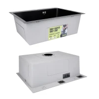 Акційний набір Lidz: мийка інтегрована Decor Black PVD Honeycomb 2,5/0,5 мм + Змішувач Aria для кухні з гнучким виливом (k35) Black - 3 фото