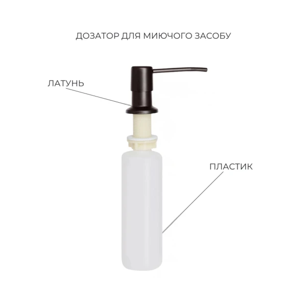 Акційний набір Lidz: мийка інтегрована Decor Black PVD Honeycomb 2,5/0,5 мм + Змішувач Aria для кухні з гнучким виливом (k35) Black - 5 фото