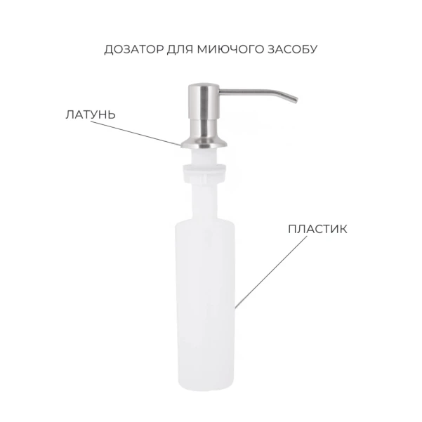 Акційний набір Lidz: мийка H7545 Brushed 3,0/1,0 мм + Змішувач Aria для кухні з гнучким виливом (k35) Grey - 5 фото