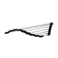 Сушилка на кухонную мойку угловая Lidz Acsis LA16 Black, кругла основа, для посуды 430х175 мм LDACSLA16BLM49769 - 3 фото