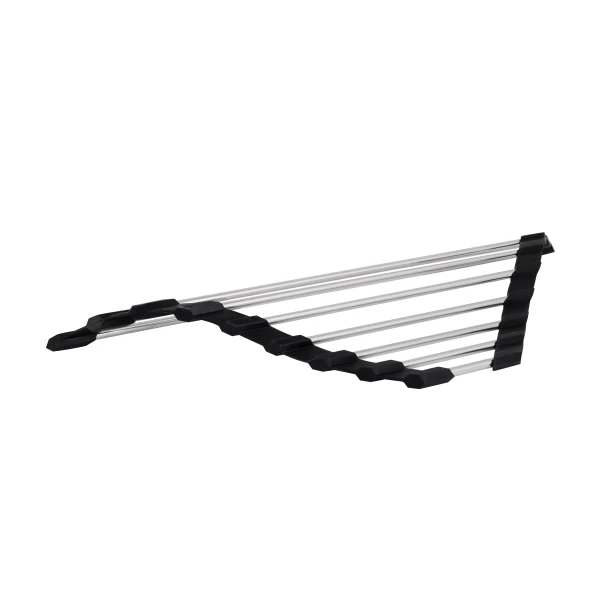 Сушилка на кухонную мойку угловая Lidz Acsis LA16 Black, кругла основа, для посуды 430х175 мм LDACSLA16BLM49769 - 3 фото