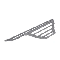 Сушарка на кухонну мийку кутова Lidz Acsis LA17 Gray, квадратна основа, для посуду 430х175 мм LDACSLA17GRA49770 - 3 фото