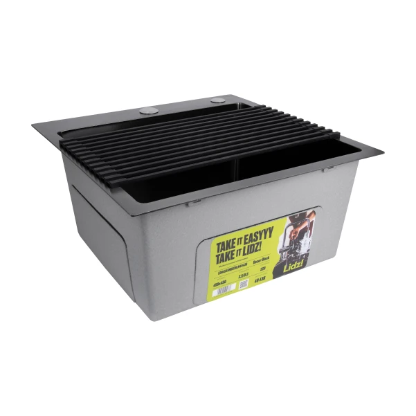 Сушарка на кухонну мийку Lidz Acsis LA04 Black, квадратна основа, для посуду 430х216 мм LDACSLA04BLM49762 - 4 фото