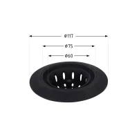 Сітка для сифона Lidz Acsis LA27 Black, силіконова, 117х117х37 мм LDACS33BLM49775 - 1 фото