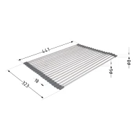 Сушилка на кухонную мойку Lidz Acsis LA01 Gray, кругла основа, для посуды 440х320 мм LDACSLA01GRA49779 - 1 фото