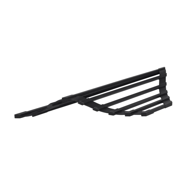 Сушилка на кухонную мойку угловая Lidz Acsis LA18 Black, квадратна основа, для посуды 430х175 мм LDACSLA18BLM49771 - 3 фото