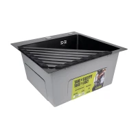 Сушилка на кухонную мойку угловая Lidz Acsis LA20 Black, плоска основа, для посуды 477х198 мм LDACSLA20BLM49773 - 4 фото
