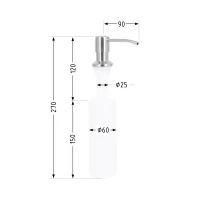 Дозатор для моющего средства Lidz Acsis LA29 Brushed Steel, круглый LDACSLA29BRU49828 - 1 фото