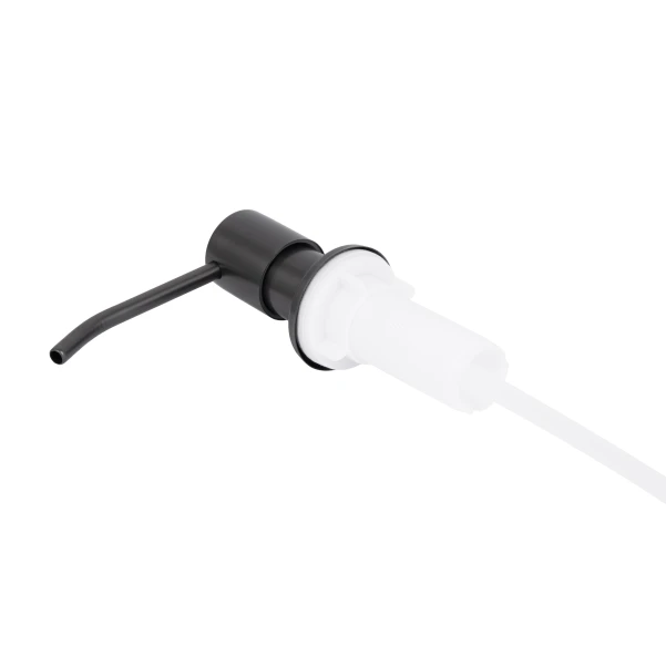 Дозатор для миючого засобу Lidz Acsis LA30 Brushed Black PVD, круглий LDACSLA30BLM49827 - 2 фото
