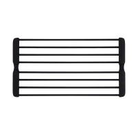 Сушарка на кухонну мийку з присоскою Lidz Acsis LA09 Black, кругла основа, для посуду 440х224 мм LDACSLA09BLM49777 - 2 фото