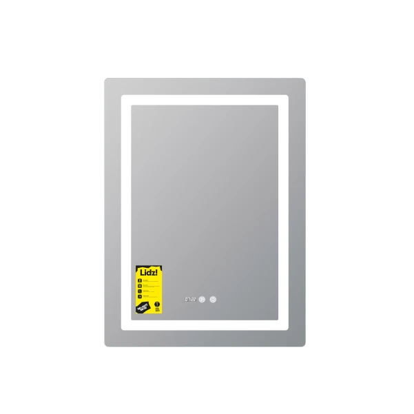 Зеркало Lidz Kubis (KU2) 600х800 с подсветкой, с LED-подсветкой Touch, с антизапотеванием, с диммером, рег. яркости LDKU600800CL49280 - 2 фото