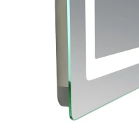 Дзеркало Lidz Kubis (KU2) 800х600 з годинником, з LED-підсвічуванням Touch, з антизапотіванням, з димером, рег. яскравості LDKU800600CL48281 - 3 фото
