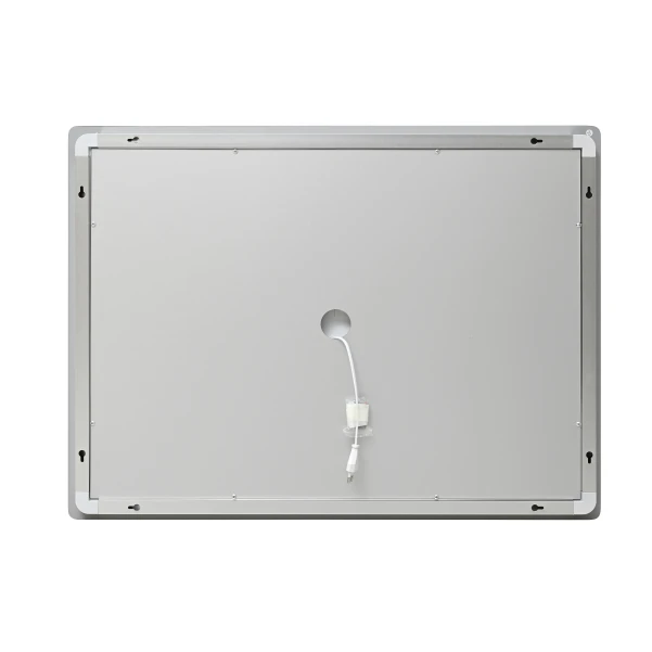 Дзеркало Lidz Kubis (KU2) 800х600 з годинником, з LED-підсвічуванням Touch, з антизапотіванням, з димером, рег. яскравості LDKU800600CL48281 - 4 фото
