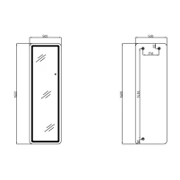 Дзеркало Qtap Gemini 500х1600 з LED-підсвічуванням Inside, з димером, QTGE50160049893 - 1 фото
