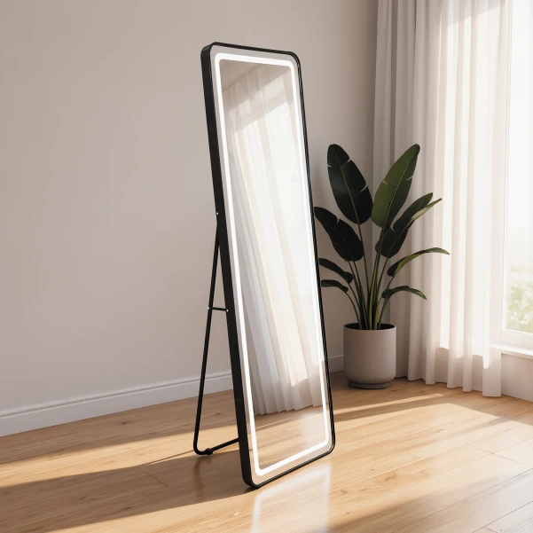 Дзеркало Qtap Gemini 500х1600 з LED-підсвічуванням Touch, з димером, QTGE50160049284 - 3 фото