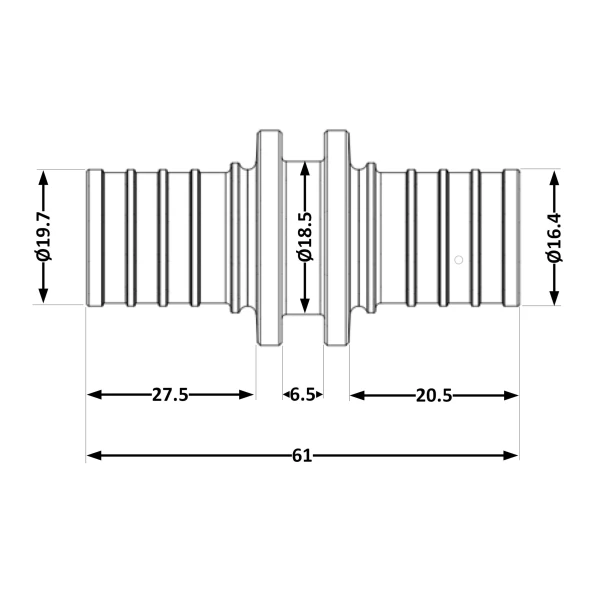 Перехідник під натяжну гільзу Icma №1032 d20х2,8-25х3,5 851032GXGW05 - 1 фото