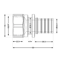 Переходних под натяжную гильзу Icma №1033 d20х2,8-3/4"В 851033AEGW05 - 1 фото