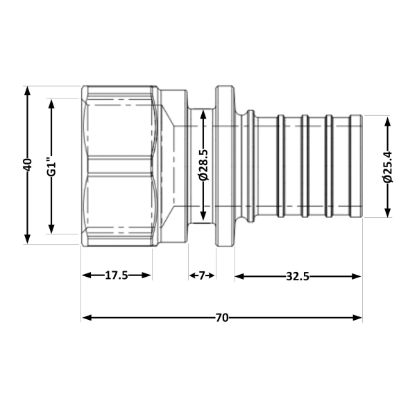 Переходних под натяжную гильзу Icma №1033 d32х4,4-1"В 851033AFGY0 - 1 фото