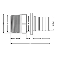 Переходних под натяжную гильзу Icma №1034 d32х4,4-1"З 851034AFGY05 - 1 фото