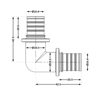 Угол натяжной Icma №1035 d25х3,5 851035GW05 - 1 фото