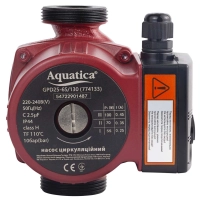 Насос циркуляційний 100Вт Hmax 6м Qmax 75л/хв Ø1½" 130мм+гайки Ø1" Aquatica - 7 фото