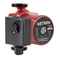 Насос циркуляційний 75Вт Hmax 4м Qmax 45л/хв Ø1½" 130мм + гайки Ø1" Wetron - 6 фото