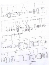 Насос шнековий свердловинний 0.5кВт H 107(34)м Q 40(30)л/хв Ø96мм (нерж) DONGYIN - 2 фото