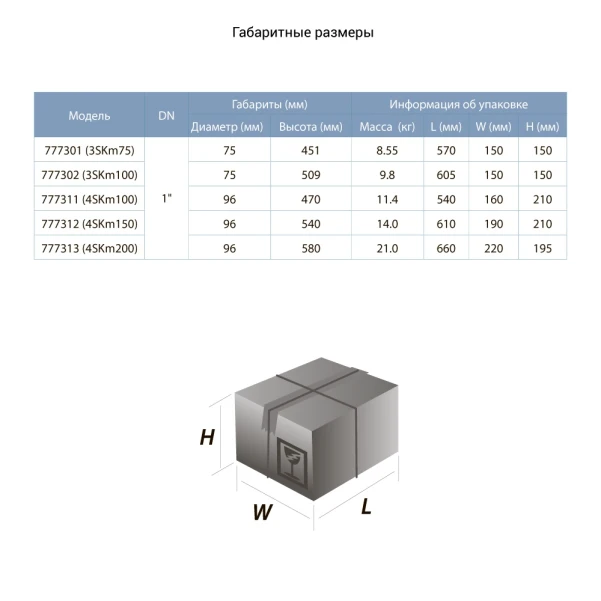 Насос вихровий свердловинний 0.75кВт H 54(30)м Q 40(20)л/хв Ø75мм AQUATICA (DONGYIN) - 1 фото