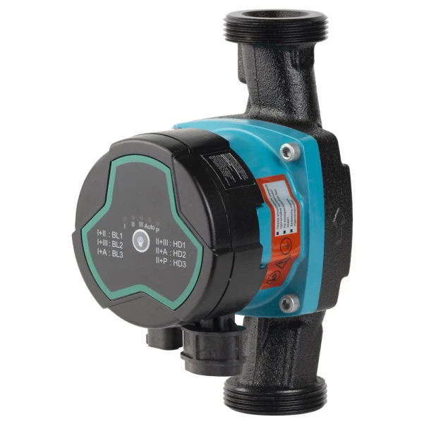 Насос циркуляційний енергозберігаючий 5-25Вт Hmax 4м Qmax 47л/хв Ø1½" 180мм + гайки Ø1" AQUATICA GPA25-4/180 III