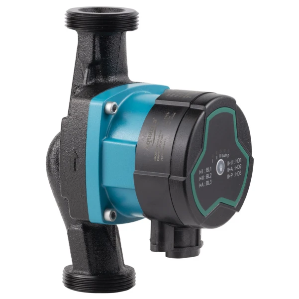 Насос циркуляційний енергозберігаючий 5-39Вт Hmax 6м Qmax 53л/хв ØØ1½" 180мм + гайки Ø1" AQUATICA GPA25-6/180 III - 6 фото