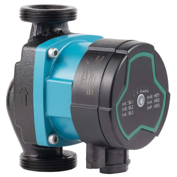 Насос циркуляційний енергозберігаючий 5-60Вт Hmax 8м Qmax 63л/хв Ø1½" 130мм + гайки Ø1" AQUATICA GPA25-8/130 III - 6 фото