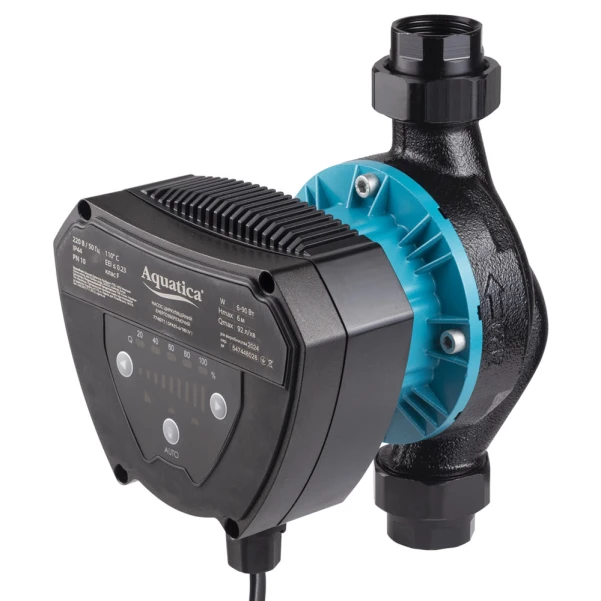Насос циркуляційний енергозберігаючий 6-90Вт Hmax 6м Qmax 92л/хв Ø1½" 180мм + гайки Ø1" AQUATICA GPA25-6/180 IV - 7 фото